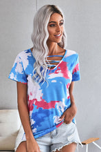 Load image into Gallery viewer, Tie-Dye Strappy Neck Tee
