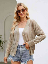 Load image into Gallery viewer, Button Down Ribbed Trim Cardigan
