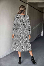 Load image into Gallery viewer, Animal Print Belted Midi Dress
