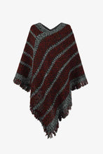 Load image into Gallery viewer, V-Neck Fringe Hem Poncho
