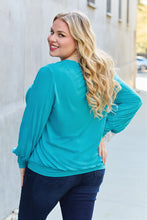 Load image into Gallery viewer, Basic Bae Full Size V-Neck Lantern Sleeve Blouse
