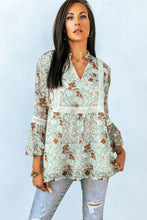 Load image into Gallery viewer, Floral Lace Trim Blouse
