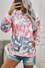 Load image into Gallery viewer, Tie-Dye Dropped Shoulder Drawstring Hoodie
