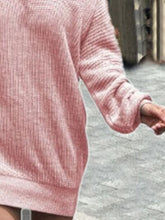 Load image into Gallery viewer, One Shoulder Lantern Sleeve Sweater Dress
