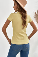 Load image into Gallery viewer, Buttoned Short Sleeve Tee Shirt
