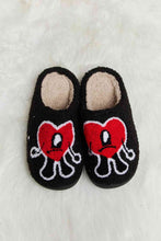 Load image into Gallery viewer, Melody Love Heart Print Plush Slippers
