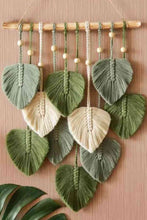 Load image into Gallery viewer, Macrame Leaf Bead Wall Hanging
