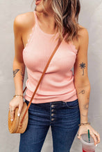 Load image into Gallery viewer, Scalloped Trim Ribbed Sleeveless Top
