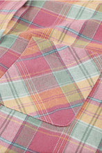 Load image into Gallery viewer, Plaid Drawstring Hooded Shirt Jacket
