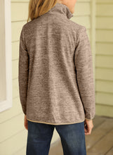 Load image into Gallery viewer, Kids Quarter-Zip Collar Sweatshirt with Kangaroo Pocket
