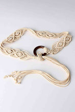 Load image into Gallery viewer, Bohemian Wood Ring Braid Belt
