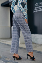 Load image into Gallery viewer, Plaid Wide Leg Jeans
