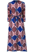 Load image into Gallery viewer, Geometrical Print Accordion Pleated Three-Quarter Sleeve Dress
