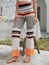 Load image into Gallery viewer, Color Block Openwork Knit Pants
