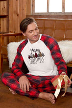 Load image into Gallery viewer, MERRY CHRISTMAS Graphic Top and Plaid Pants Set
