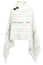 Load image into Gallery viewer, Cloak Sleeve Fringe Detail Poncho
