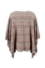 Load image into Gallery viewer, Round Neck Fringe Detail Sleeve Poncho
