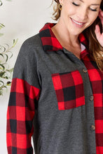 Load image into Gallery viewer, Heimish Full Size Plaid Button Down Shacket
