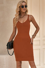 Load image into Gallery viewer, Ribbed Sleeveless V-Neck Dress
