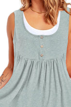 Load image into Gallery viewer, Contrast Faux Layered Sleeveless Dress
