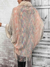 Load image into Gallery viewer, Open Front Fringe Hem Poncho
