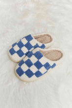 Load image into Gallery viewer, Melody Checkered Print Plush Slide Slippers
