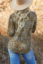 Load image into Gallery viewer, Leopard Print Sequin Pocket Long Sleeve Top
