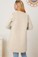 Load image into Gallery viewer, Open Front Pocketed Long Sleeve Coat
