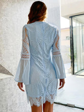 Load image into Gallery viewer, Lace Spliced Mesh Sheath Dress
