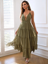 Load image into Gallery viewer, Cutout Halter Neck Backless Pleated Dress
