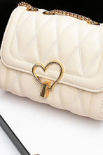 Load image into Gallery viewer, Heart Buckle PU Leather Crossbody Bag
