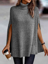 Load image into Gallery viewer, Turtleneck Dolman Sleeve Poncho
