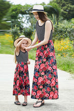 Load image into Gallery viewer, Women Striped Floral Spliced Dress
