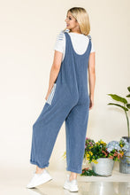 Load image into Gallery viewer, Celeste Full Size Stripe Contrast Pocket Rib Jumpsuit
