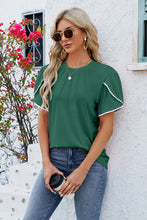 Load image into Gallery viewer, Round Neck Petal Sleeve T-Shirt
