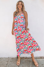 Load image into Gallery viewer, Printed Spaghetti Strap Deep V Maxi Dress

