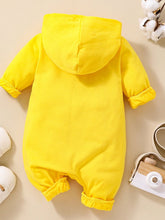 Load image into Gallery viewer, Baby LITTLE BOSS Graphic Hooded Jumpsuit
