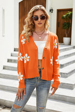 Load image into Gallery viewer, Flower Pattern Button Front Cardigan
