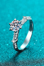 Load image into Gallery viewer, 925 Sterling Silver Inlaid Moissanite 6-Prong Ring
