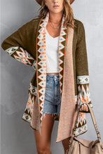 Load image into Gallery viewer, Geometric Open Front Long Sleeve Cardigan
