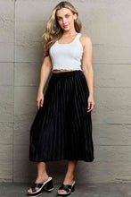 Load image into Gallery viewer, Ninexis Accordion Pleated Flowy Midi Skirt
