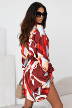 Load image into Gallery viewer, Printed Drop Shoulder Shirt Dress
