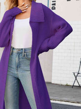 Load image into Gallery viewer, Full Size Collared Open Front Duster Cardigan
