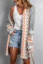 Load image into Gallery viewer, Geometric Open Front Long Sleeve Cardigan
