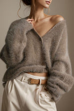 Load image into Gallery viewer, Button Up Dropped Shoulder Cardigan
