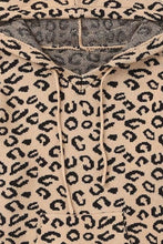 Load image into Gallery viewer, Leopard Print Drawstring Hooded Sweater
