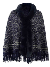 Load image into Gallery viewer, Leopard Fringe Hem Poncho
