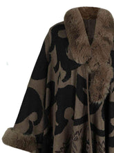 Load image into Gallery viewer, Faux Fur Trim Poncho
