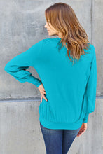 Load image into Gallery viewer, Basic Bae Full Size V-Neck Lantern Sleeve Blouse
