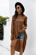 Load image into Gallery viewer, Solid Asymmetrical Patch Pleated Dress
